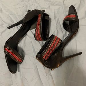 Alexander McQueen Zipper-Trimmed Ankle-Wrap Sandal